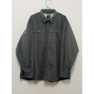 Wrangler Men's Shirt Roll Long Sleeve Gray Outdoor Trekking Size 3XL NWOT